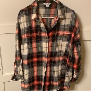 Plaid flannel boyfriend shirt